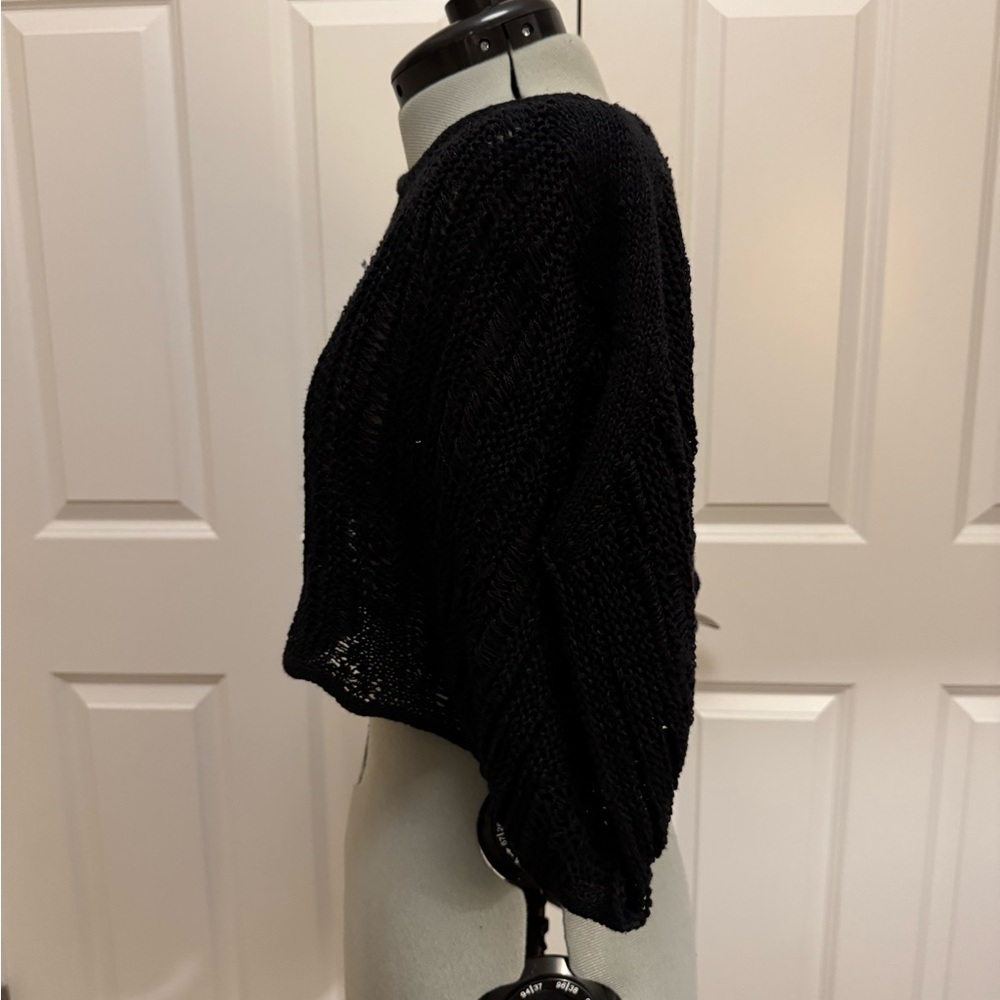 Stella Carakasi Black Knit Poncho - Picture 3 of 5